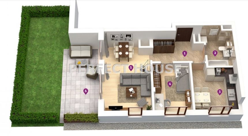 Apartament z ogródkiem  os. Jaśminowe - Karpia 29H miniaturka 19