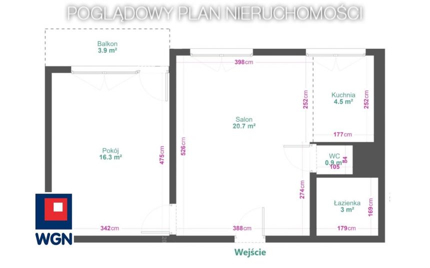 Sosnowiec Zagórze, 279 000 zł, 46.61 m2, z loggią miniaturka 10