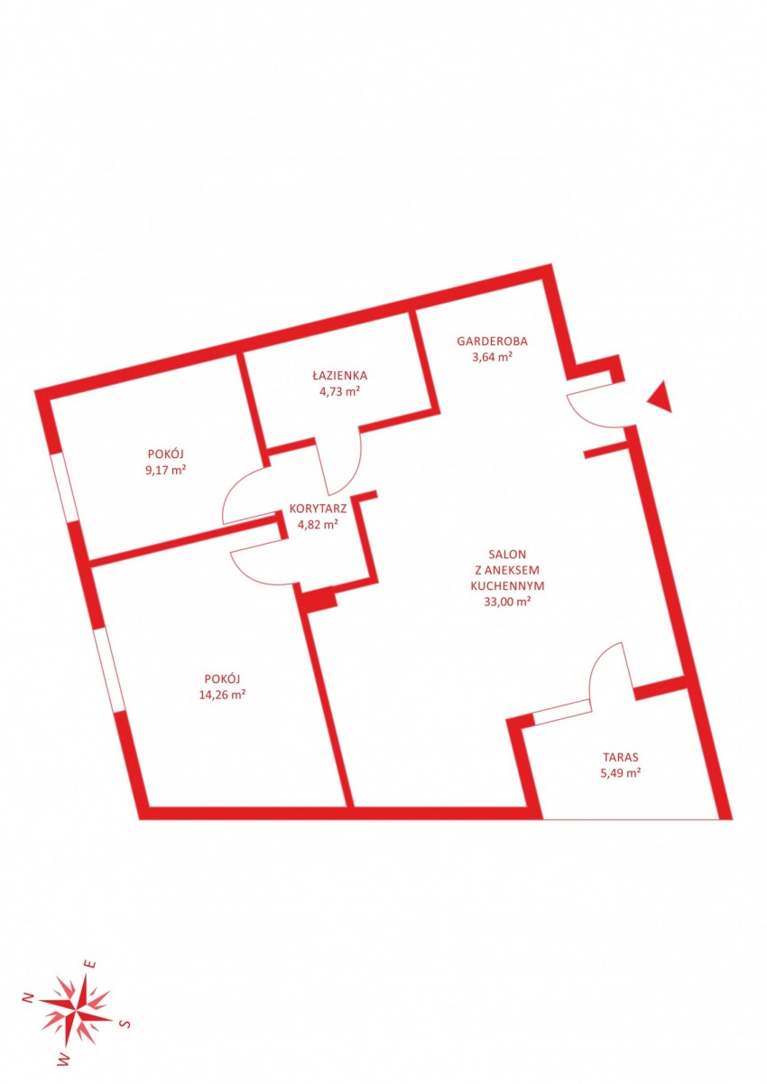 Gdańsk Siedlce, 955 000 zł, 69.62 m2, 3 pokojowe miniaturka 13