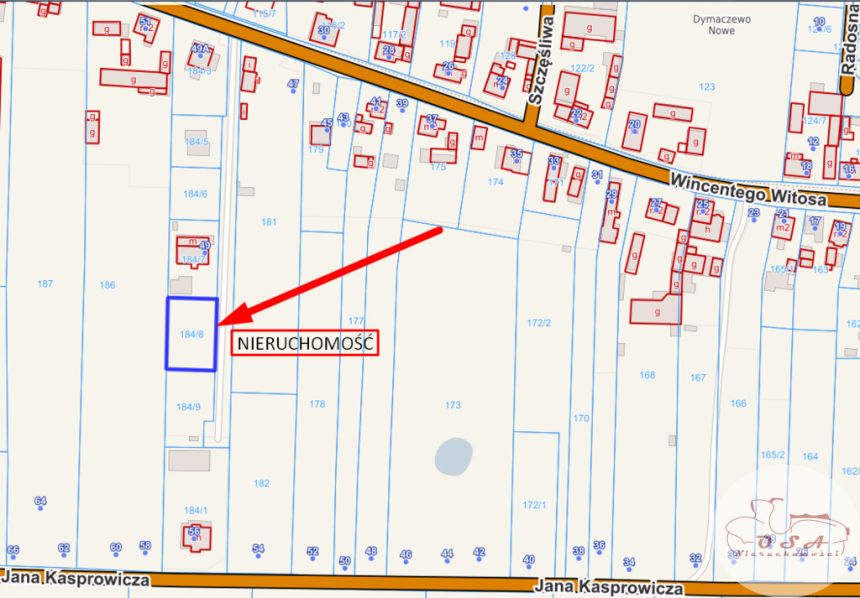 Działka budowlana 800 m2 Dymaczewo Nowe miniaturka 10