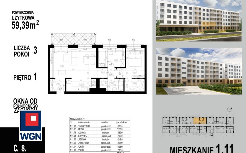 Głogów, 409 791 zł, 59.39 m2, M3 miniaturka 3