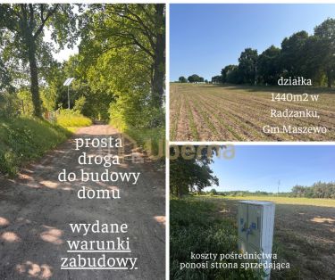 Działka w Radzanku–Gm.Maszewo war.zabud.