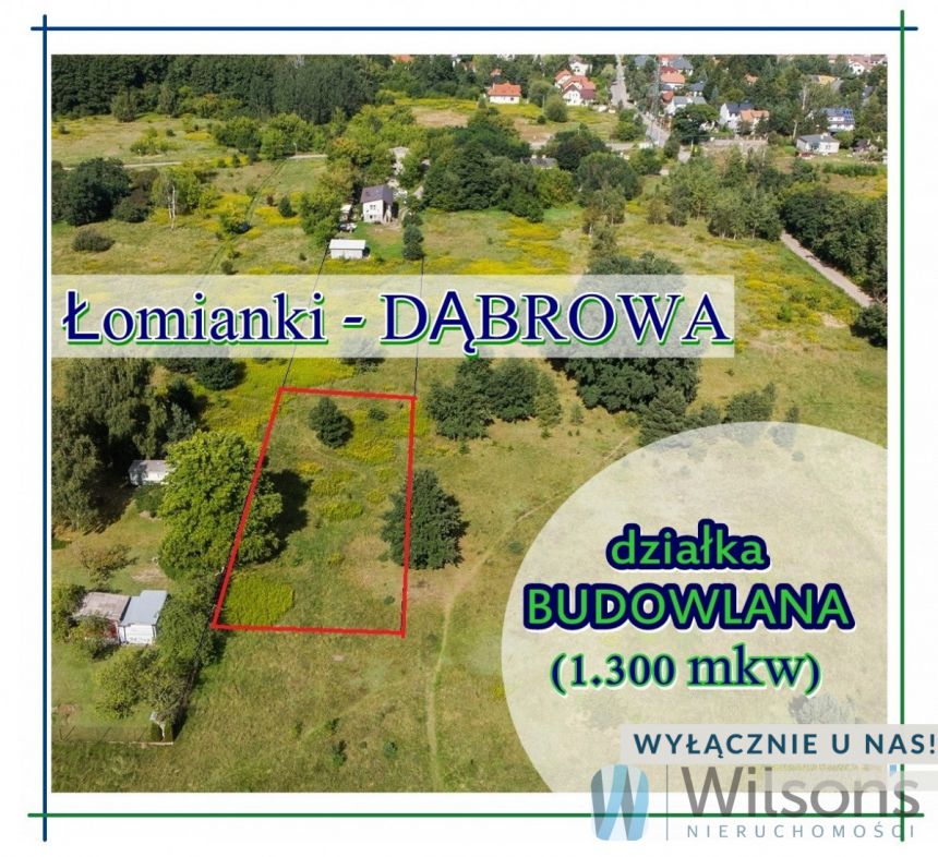 Łomianki Dąbrowa Leśna, 728 000 zł, 13 ar, droga dojazdowa gruntowa - zdjęcie 1