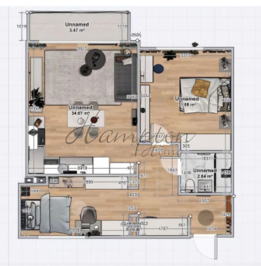 Warszawa Ursynów, 890 000 zł, 50 m2, pietro 3 miniaturka 3