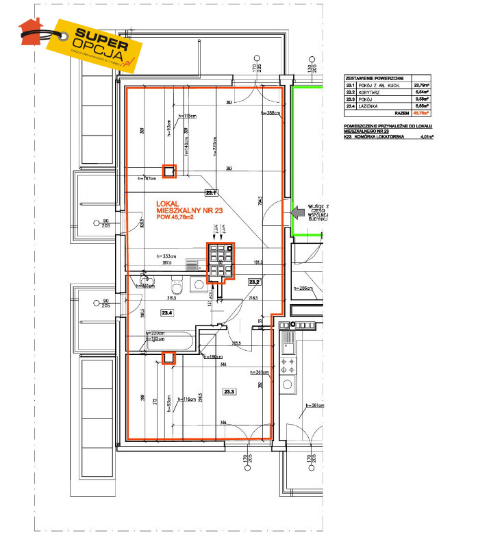 Kraków Bronowice, 820 368 zł, 45.76 m2, z garażem miniaturka 4