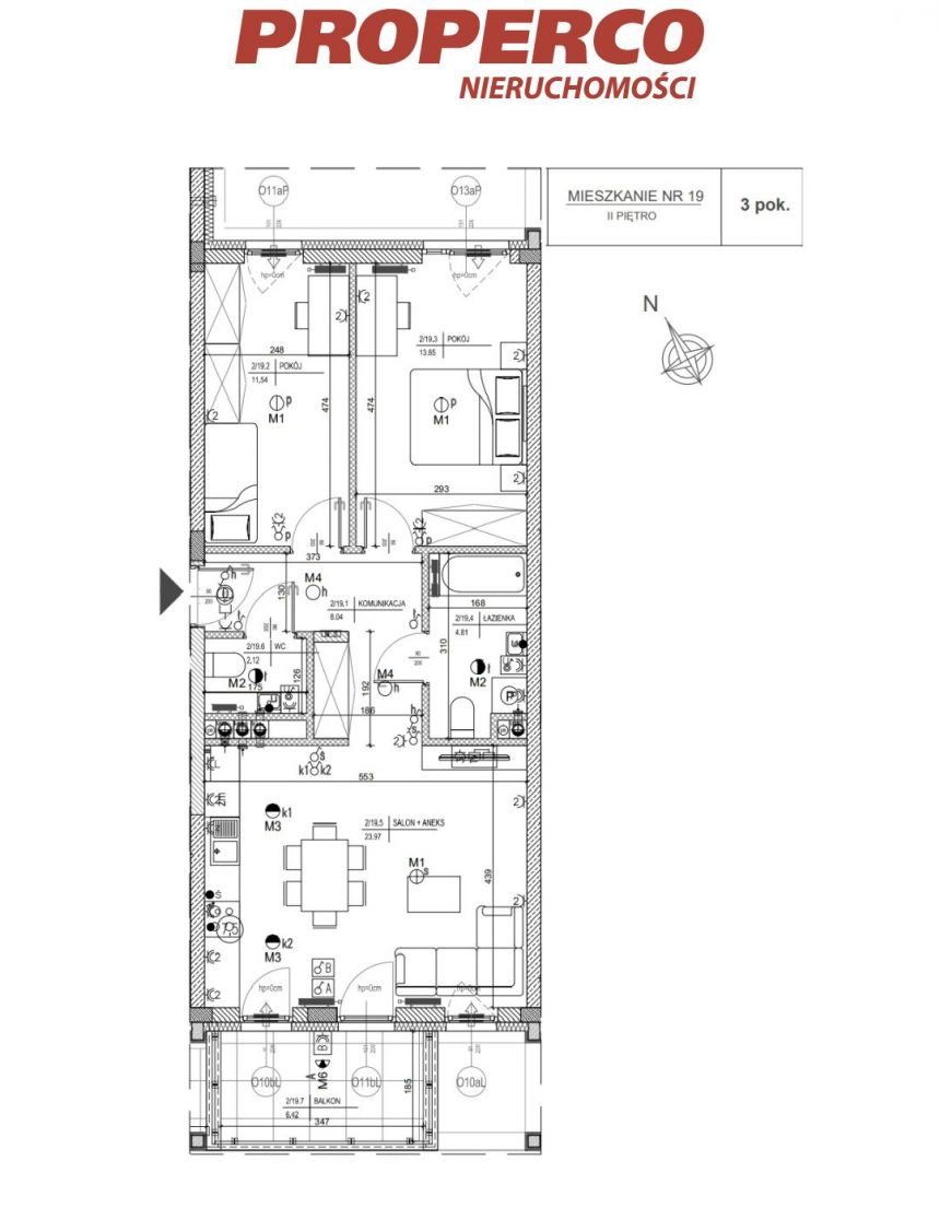 Mieszkanie 3 pok., 64,13 m2, 2 piętro, Uroczysko miniaturka 6
