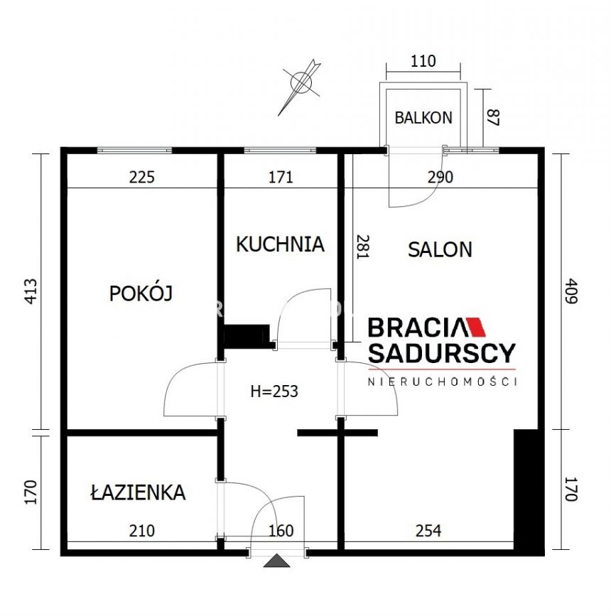 Kraków Dębniki, 499 800 zł, 38 m2, pietro 4/4 miniaturka 3