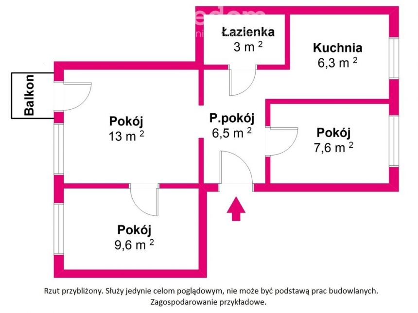 Trzypokojowe mieszkanie w Chojnicach 48m2 miniaturka 12