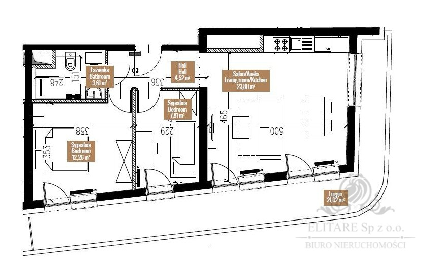 Apartament-3 pok. - narożna logia 21m2/600m od Rynku! miniaturka 11