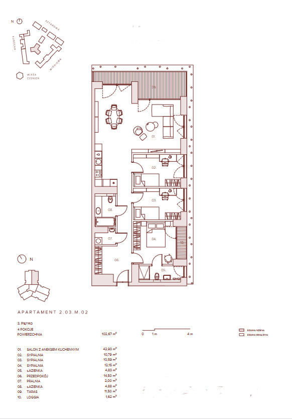 Piękny Apartament w centrum/Borek/piękny taras/otoczony zielenią miniaturka 20