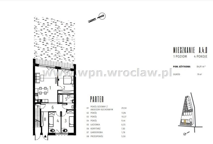 Nowe  komfortowe mieszkania z ogrodem Ołtaszyn miniaturka 7