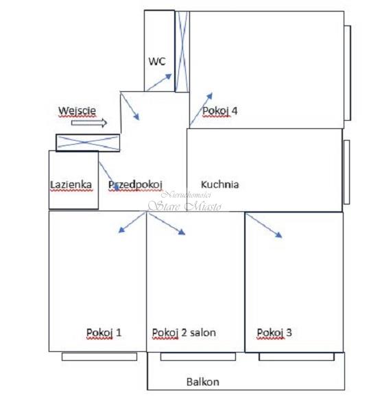 Grzegórzki, 4 pokoje, kuchnia, balkon miniaturka 5