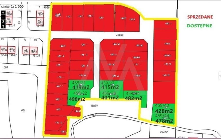 DZIAŁKA BUDOWLANA 428 M2, MPZP, CENTRUM BANINA miniaturka 5