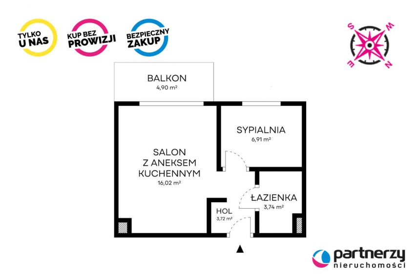 Gdańsk Łostowice, 449 000 zł, 31 m2, z balkonem miniaturka 16