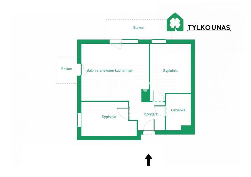 Gdańsk Siedlce, 950 000 zł, 52 m2, z balkonem miniaturka 14