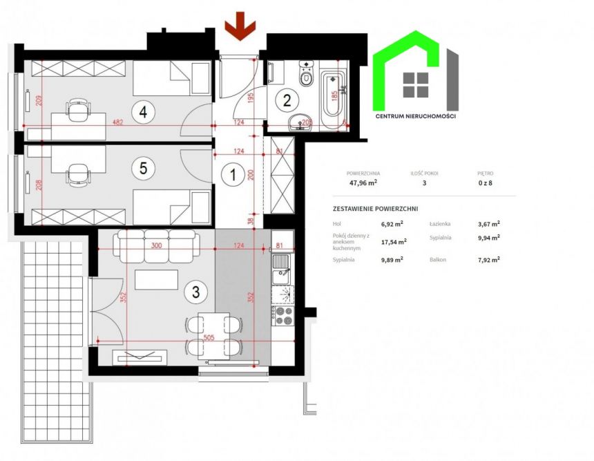 Rzeszów, 402 300 zł, 47.96 m2, parter, 8 miniaturka 2