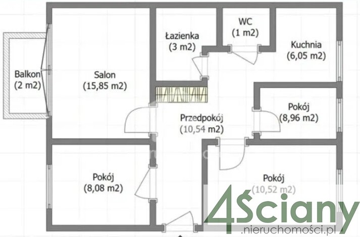 Warszawa Mokotów, 860 000 zł, 64 m2, pietro 4 miniaturka 8