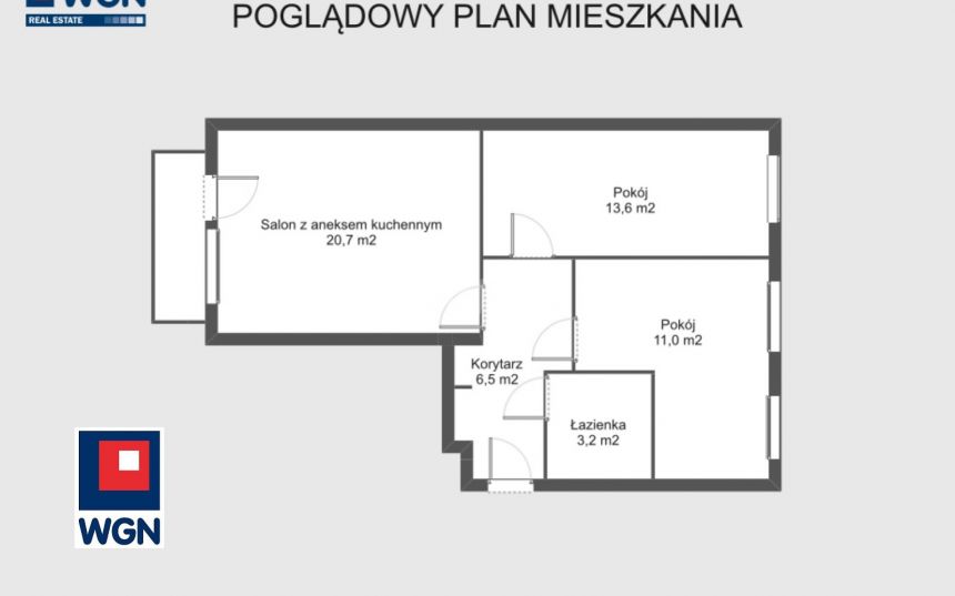 Poznań Stary Grunwald, 655 000 zł, 55 m2, z balkonem miniaturka 14