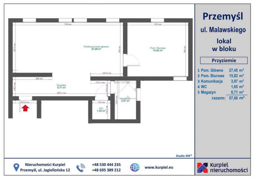 Lokal użytkowy w bloku przy ul. Malawskiego miniaturka 11