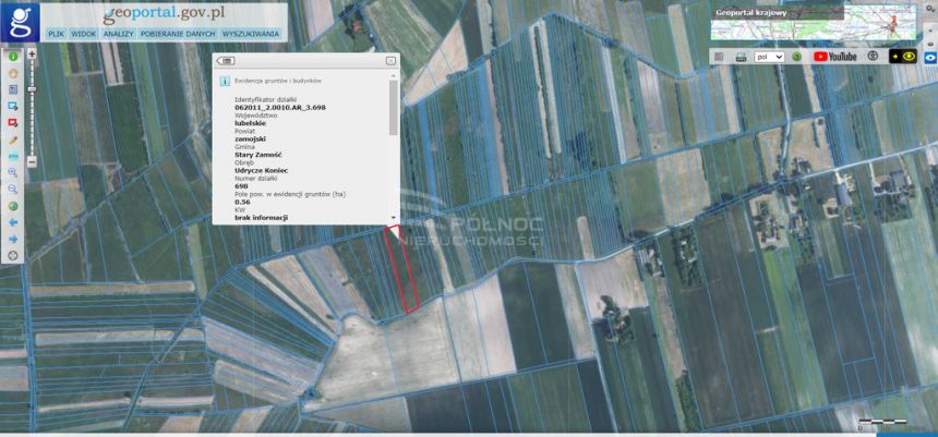 Na sprzedaż pole i łąka w Udryczach. 1.11 ha miniaturka 4