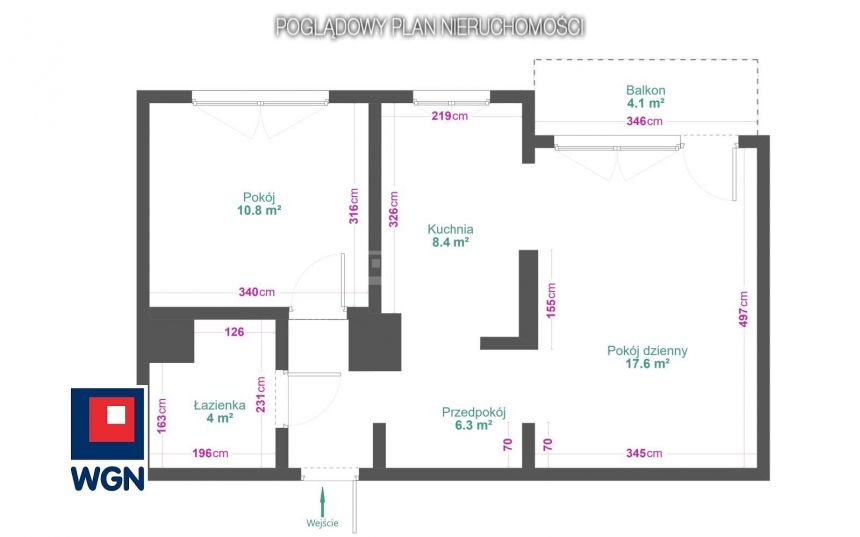 Będzin Warpie, 359 700 zł, 52.92 m2, z loggią miniaturka 10