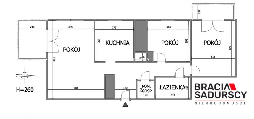 3 pok 65m2, 2 balkony Dębniki - Kliny miniaturka 22