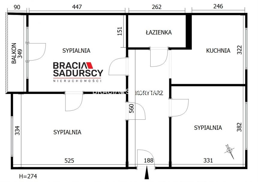 3-pok mieszkanie z balkonem ul. Wesoła-Skawina miniaturka 9