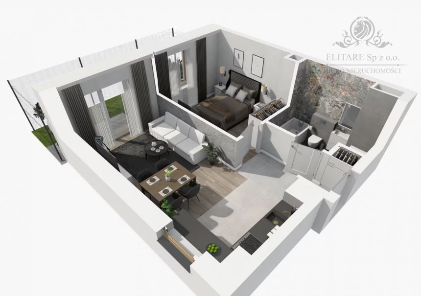 Mieszkanie 39,43m2 + ogród 13,34m2+taras 3,6m2/Wrocław, Kleczków miniaturka 7