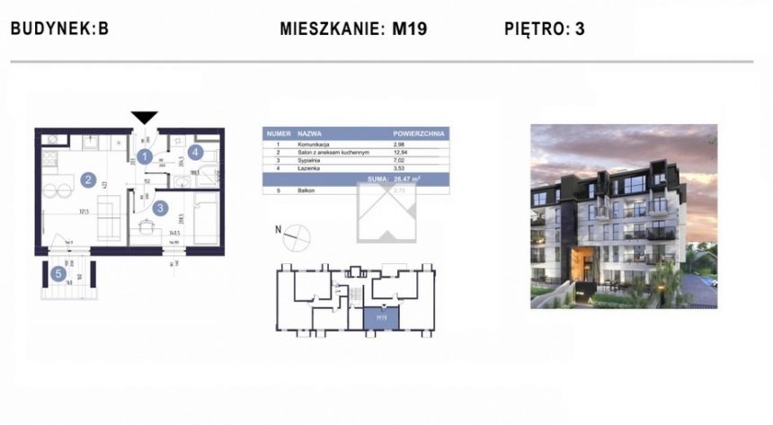 Sprzedam kawalerkę w Łańcucie - stan deweloperski miniaturka 1