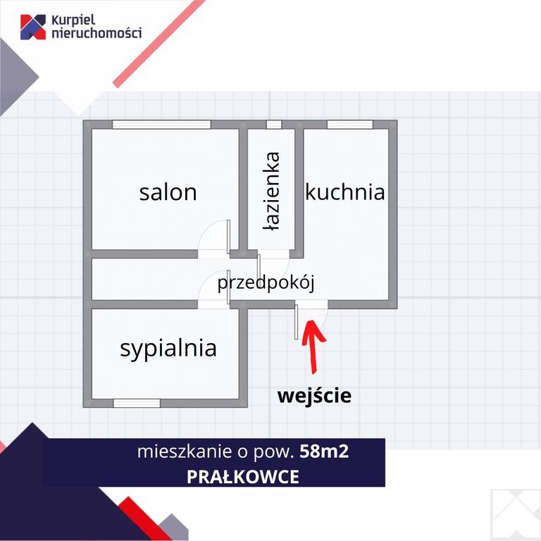 Na sprzedaż 2 pokojowe mieszkanie w Prałkowcach miniaturka 5