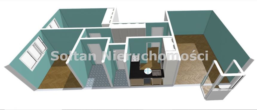 Dobry układ mieszkania,  3 pokoje, kuchnia, balkon miniaturka 21