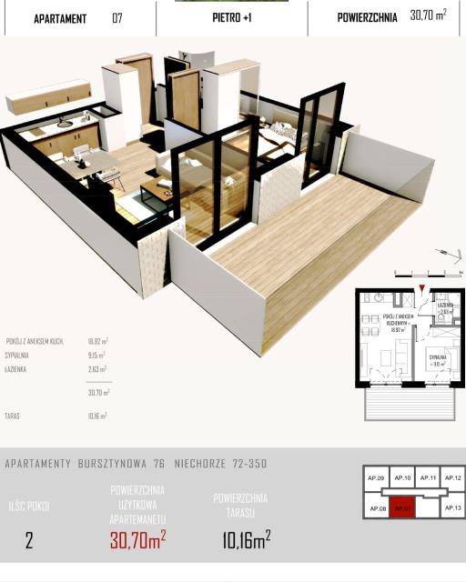 APARTAMENTY W NIECHORZU ( gm. REWAL) miniaturka 6