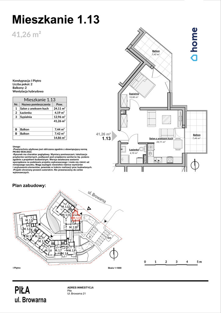 Apartamenty Bulwary Piła apartament 2 pokoje miniaturka 8