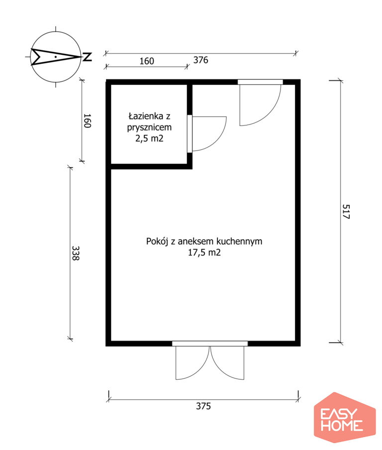 Kawalerka na wynajem, 20 m2 + miejsce parkingowe, miniaturka 10