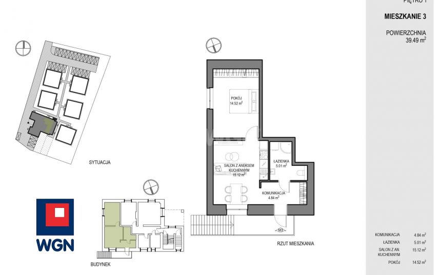 Luzino, 259 000 zł, 39.49 m2, pietro 1 - zdjęcie 1