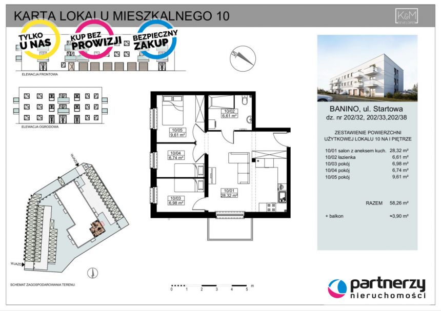 Banino, 570 948 zł, 58.26 m2, z balkonem miniaturka 3