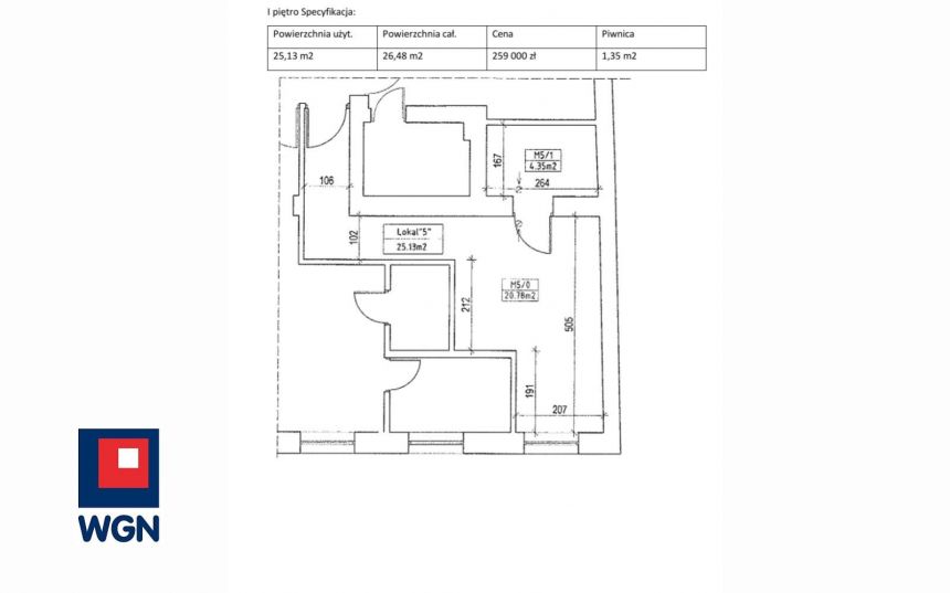 Bydgoszcz, 259 000 zł, 26.48 m2, pietro 1, 4 miniaturka 8