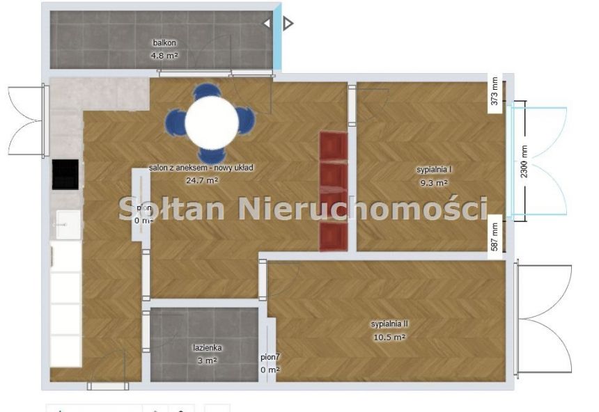 Belwederska, 3 ustawne pokoje, duży balkon ! miniaturka 2