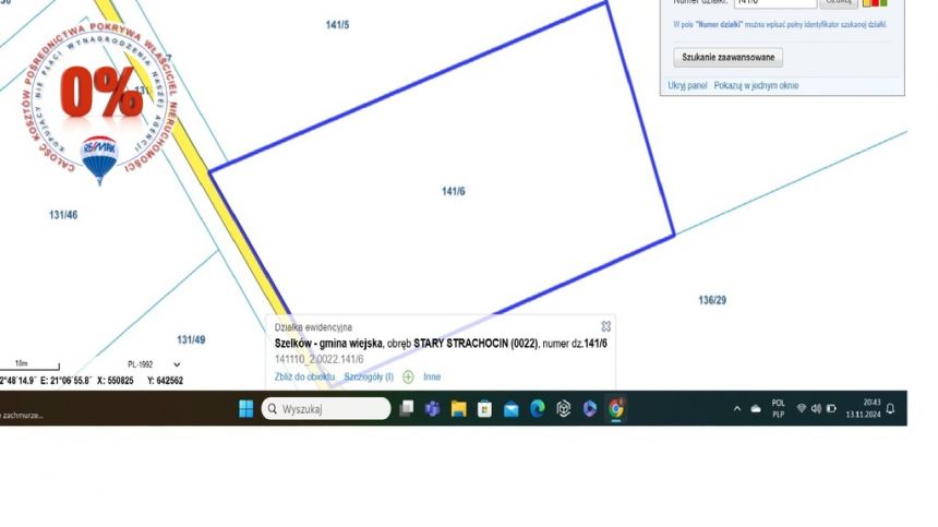 Na sprzedaż działka w Starym Strachocinie miniaturka 3