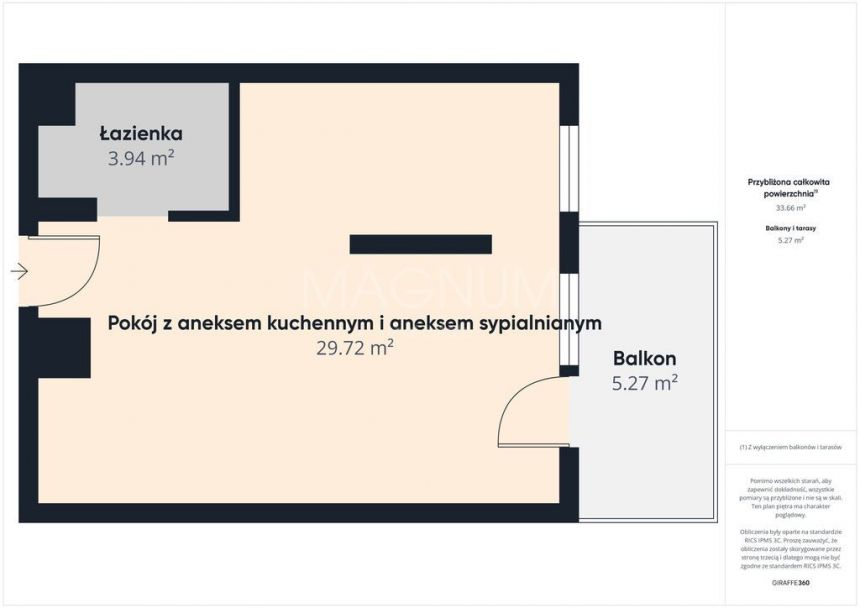 Studio z aneksem sypialnianym, od zaraz miniaturka 5