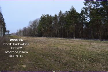 Działki 10a pod zabudowę pod lasem- Widełka