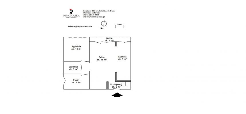 Warszawa Stary Mokotów, 913 536 zł, 48.8 m2, bez prowizji miniaturka 2