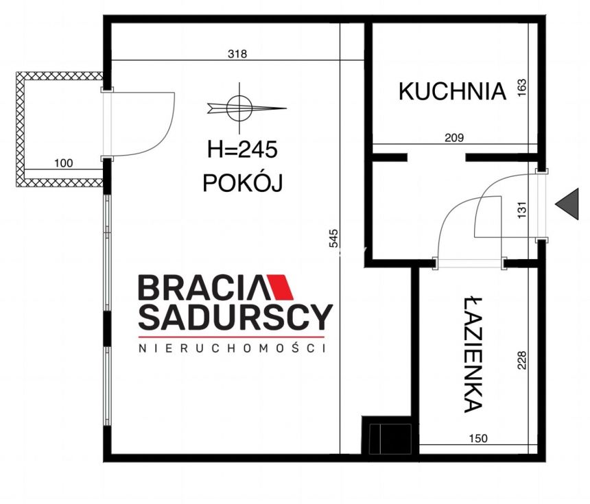 Cisza, widok, balkon,tramwaj - kawalerka miniaturka 5