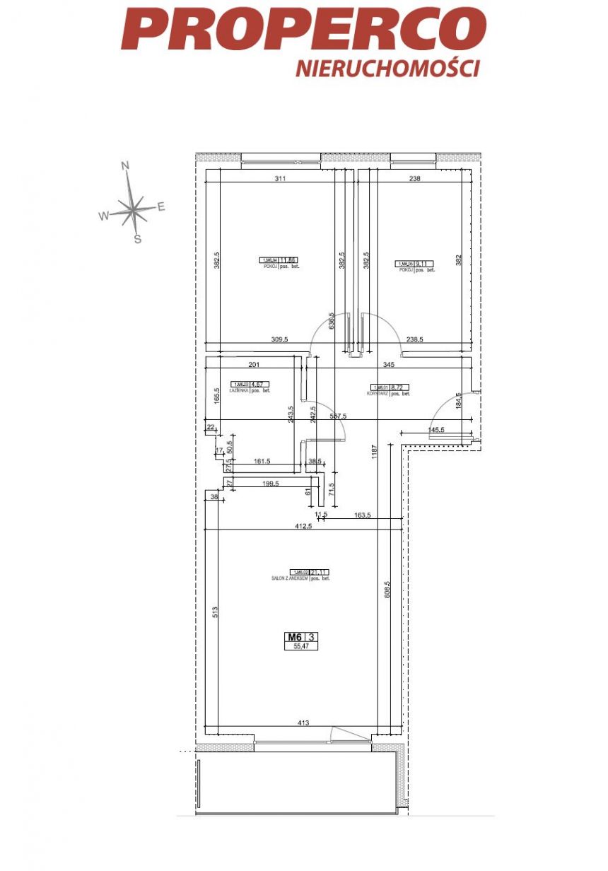 Mieszk 3pok,55m2,I p, Telegraf, kameralny budynek miniaturka 18