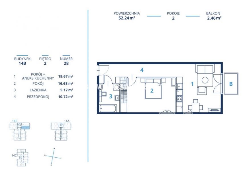 Gotowa inwestycja - metraże od 39 m2, Kraków miniaturka 3