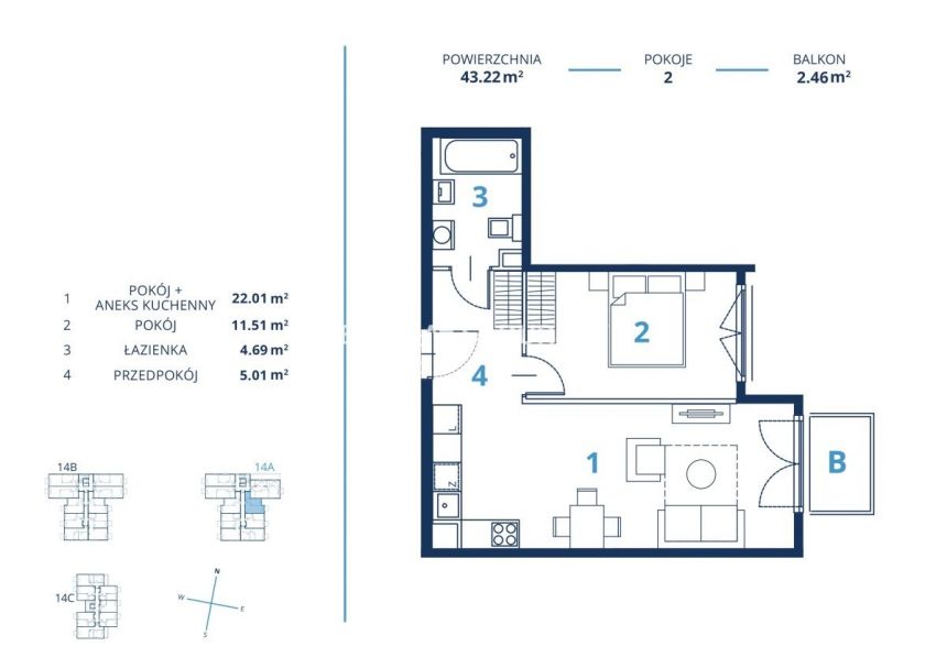 Gotowa inwestycja - metraże od 39 m2, Kraków miniaturka 3