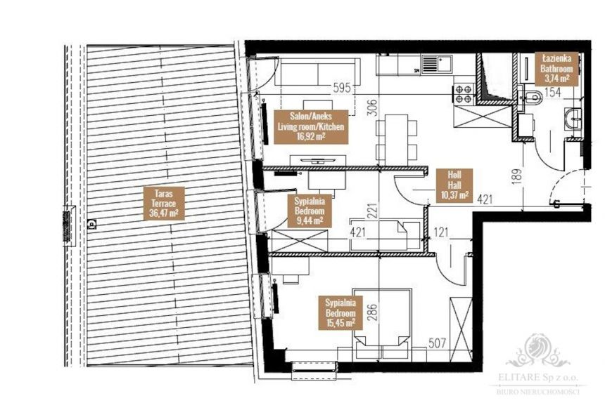 Apartament 3pok. z dużym tarasem/600m od Rynku! miniaturka 10