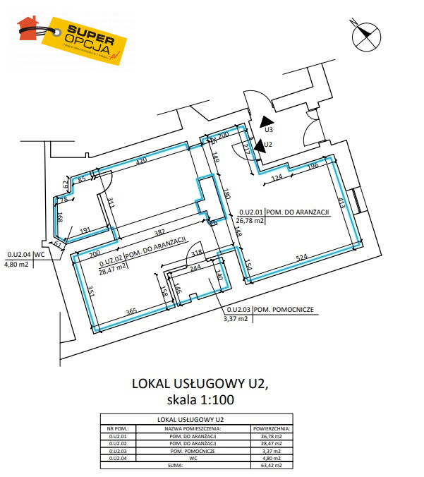 Kraków Podgórze 4 000 zł 62 m2 miniaturka 3