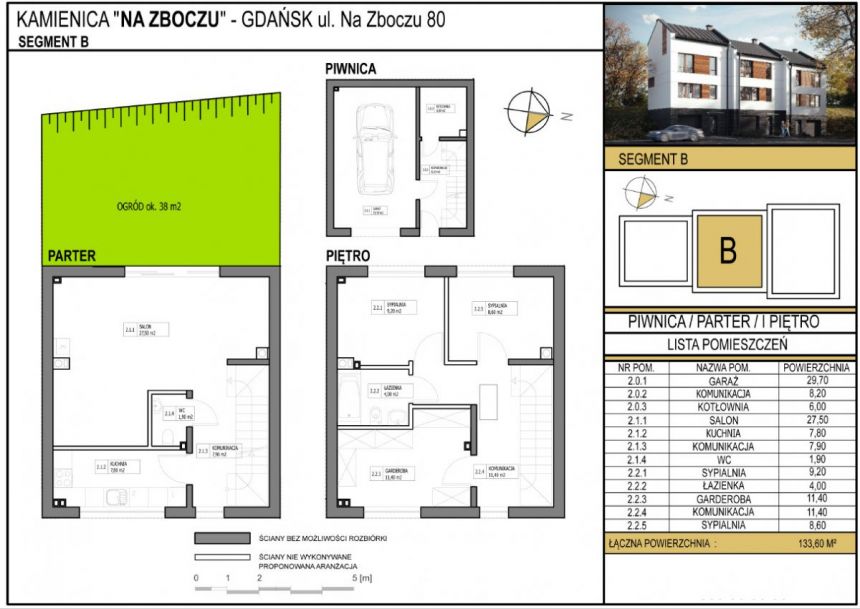 Gdańsk Siedlce, 1 590 000 zł, 133.6 m2, 4 pokoje miniaturka 4