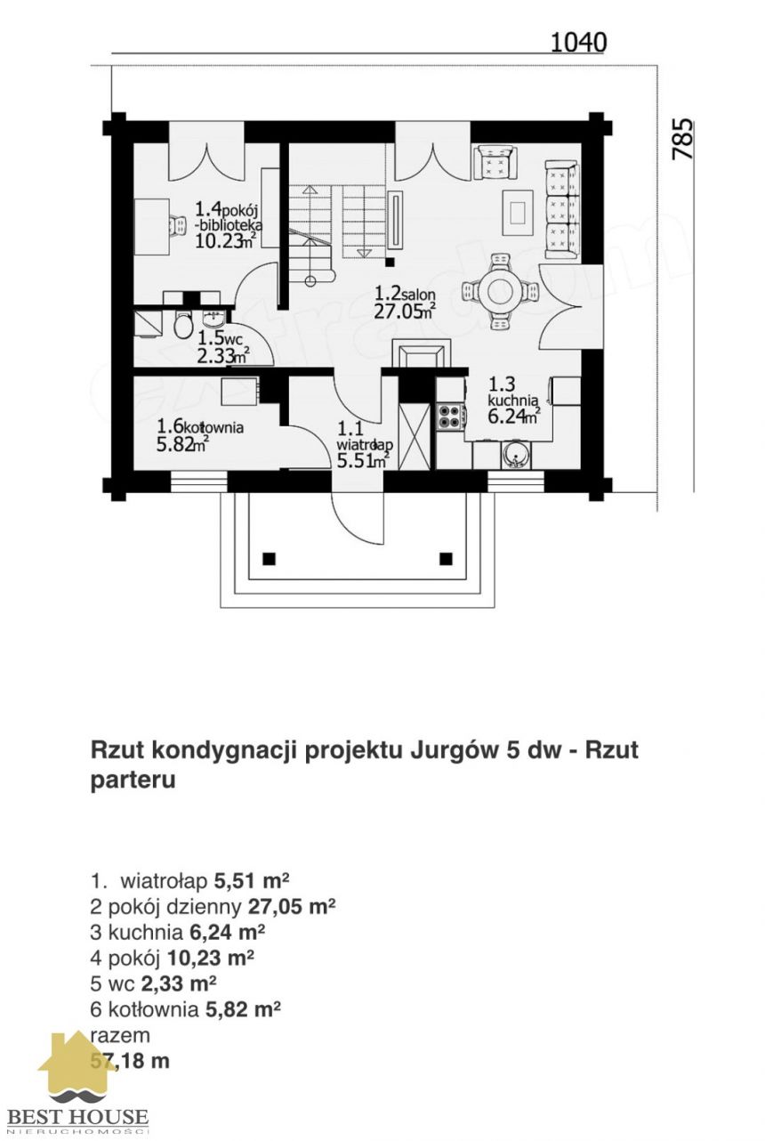 Dom z drewna księżycowego130 m2 sprzedaż Kębło miniaturka 13